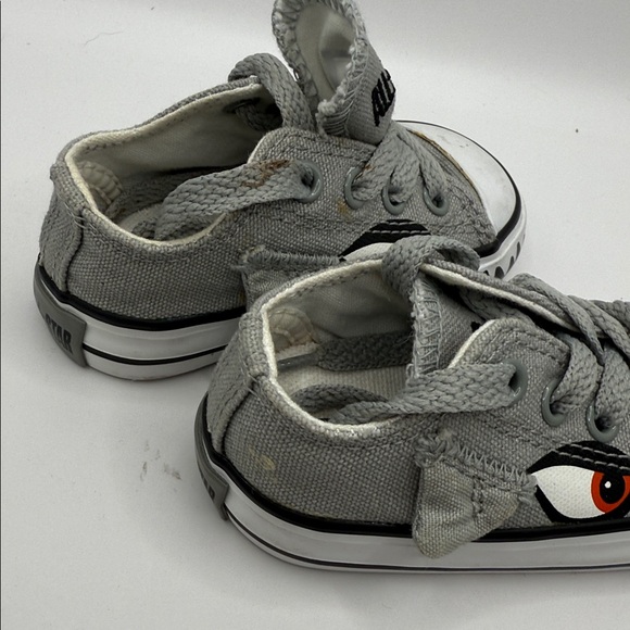 Converse Shark Low Top Limestone Orange Gray Size 3 Infant Chick Taylor All Star - Picture 4 of 10